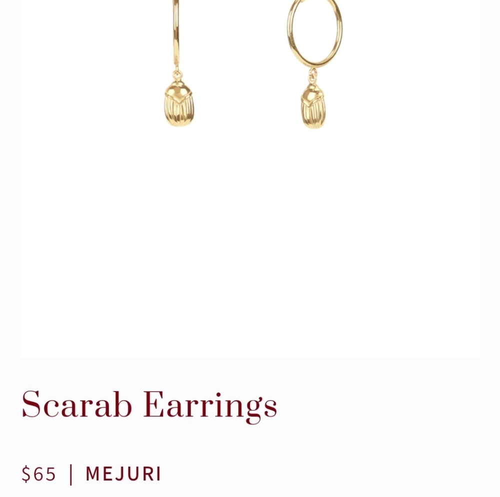 Mejuri scarab earrings